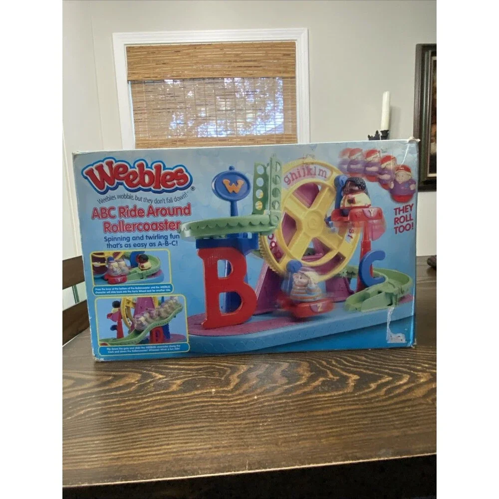 Vintage Weebles ABC Ride Around Rollercoaster, Open Box Complete 2001 NIB